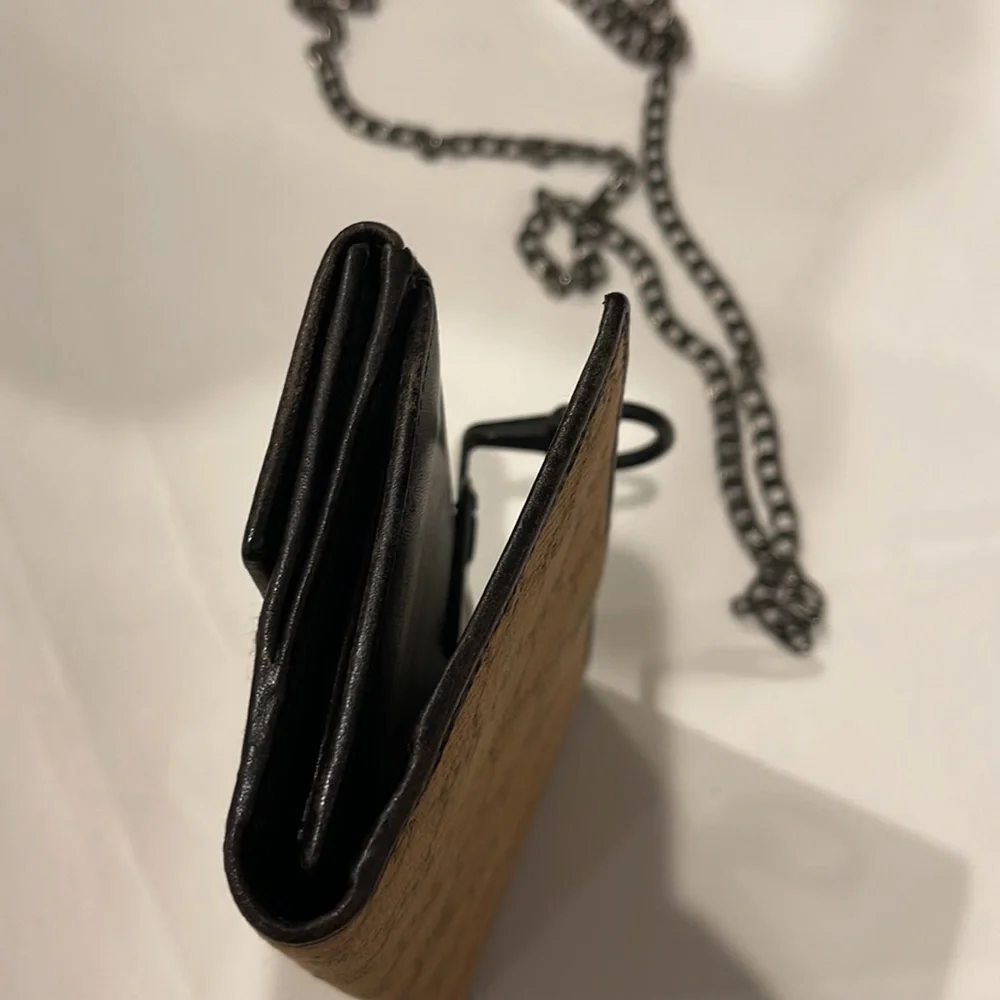 Gucci Authentic vintage Fabric/ Leather long Wallet with generic Chain - Picture 7 of 9